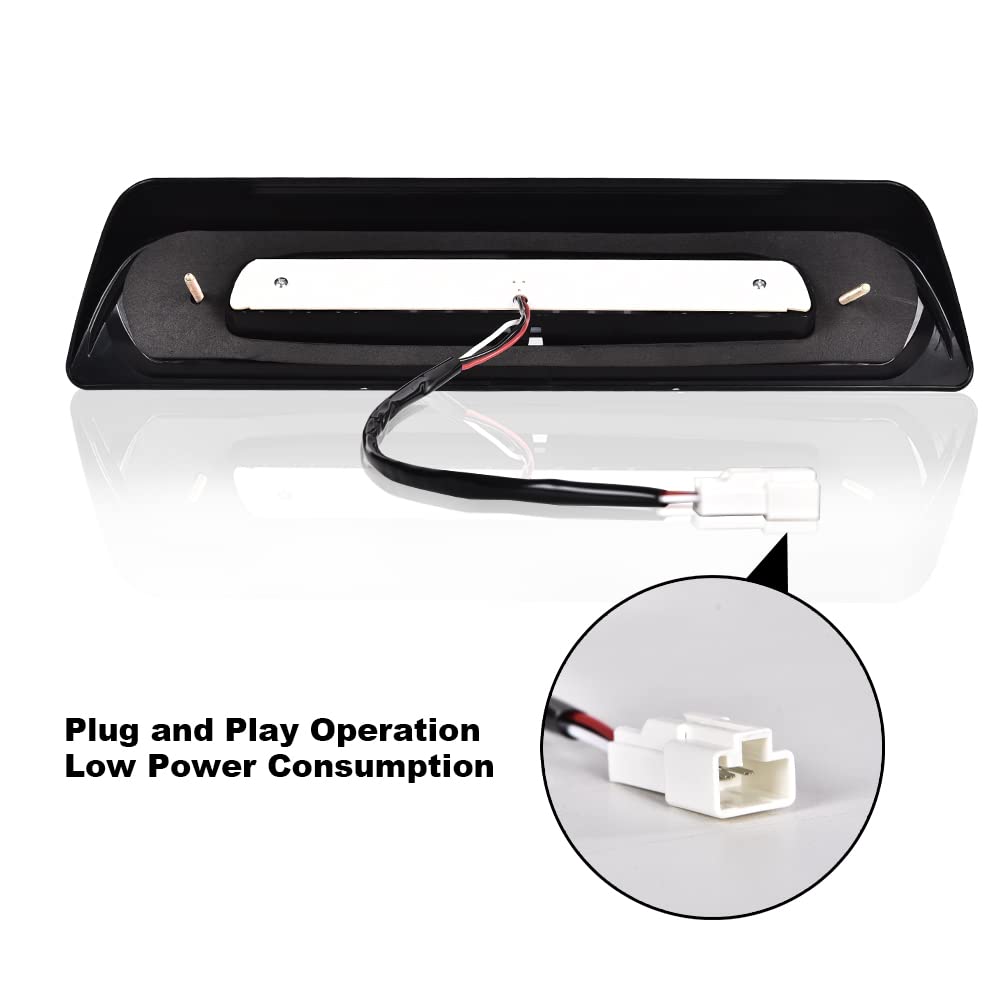G-PLUS LED Third Brake Light Compatible with Toyota Tundra 2007-2018, Rear 3rd High Mount Cargo Light, Type I, Smoky Lens Clear Housing, 81570-0C050