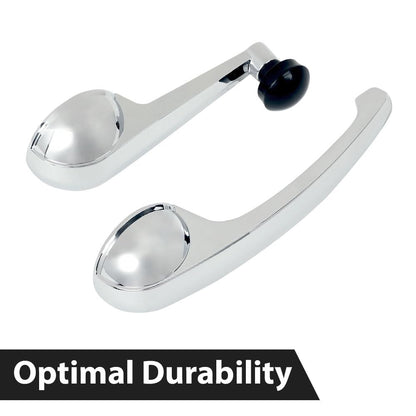 G-PLUS Inside Door Handles and Window Cranks Set Compatible with Chevy & GMC Truck 1947-1966 Chrome