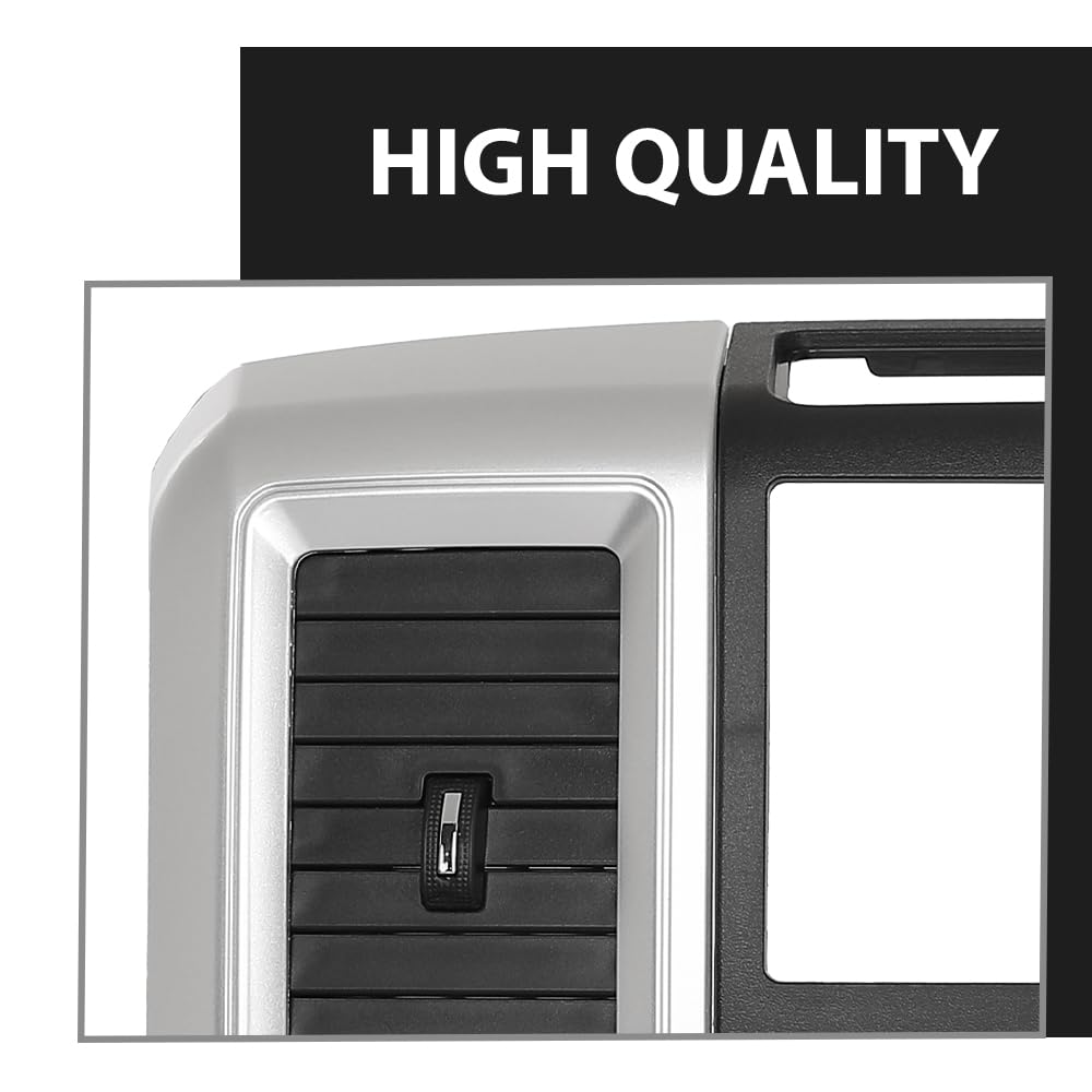 G-PLUS Radio Climate Control Bezel Trim Center Vent Compatible with Dodge Ram 2009 2010 2011 2012 Silver