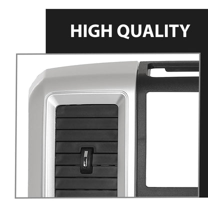 G-PLUS Radio Climate Control Bezel Trim Center Vent Compatible with Dodge Ram 2009 2010 2011 2012 Silver