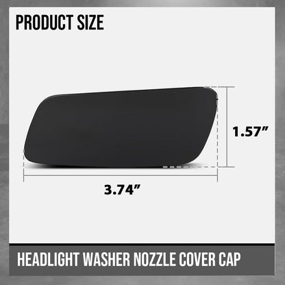 G-PLUS Headlamp Washer Cover Cap Pair Compatible with Volvo S90 / V90 / V90 Cross Country 2017 2018 2019 2020 2021 2022 2023 2024 2025 39839830, 39839842 Glossy Black