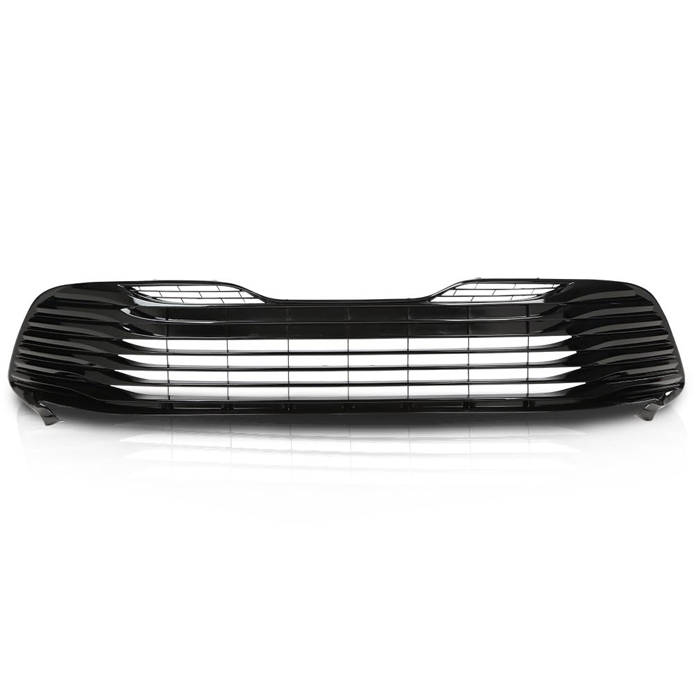 G-PLUS Front Bumper Lower Grille Grill w/o Radar Holes Compatible with Toyota Camry LE XLE 2018 2019 2020/Not Fit SE XSE models 5310206100 TO1036183