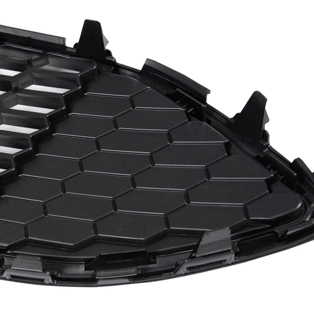 G-PLUS Front Bumper Upper Grille Compatible with Ford Focus S & SE 2015-2018 Replace for F1EZ-8200A, F1EZ-8200B Mesh Grill Honeycomb Style Black