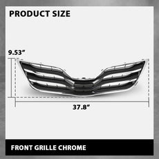 G-PLUS Front Grille Chrome Shell for Toyota Camry XLE 2010-2011 Side View