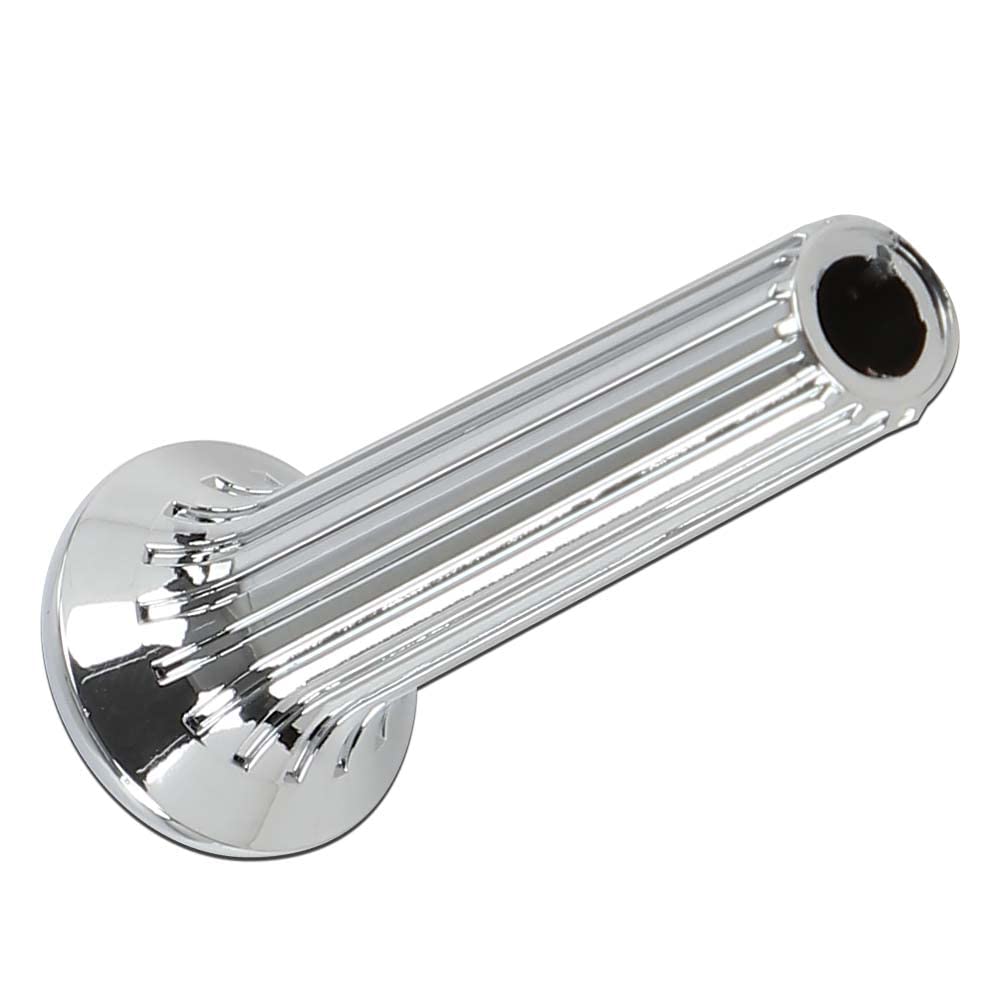 G-PLUS Cars Chrome Ribbed Door Lock Knobs Plastic - Pair Compatible with GM 1968 1969 1970 IN6727Z