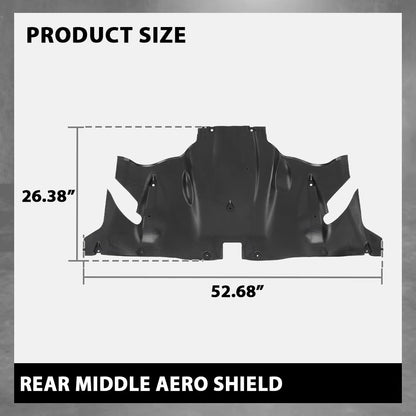 G-PLUS Rear Bumper Under Aero Splash Shield Guard Cover Compatible with Tesla Model 3/Y 2020-2023 149877100A, 149877100B, 1498771-00-A, 1498771-00-B Black