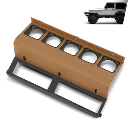 G-PLUS Center Gauge Radio Dash Bezel Trim Compatible with Jeep Wrangler YJ 1987-1995 Yellow
