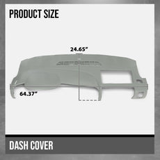 G-PLUS TPE Dash Cover for Chevy Silverado GMC Sierra 2007-2013 Gray Side View