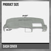 G-PLUS TPE Dash Cover Dashboard Compatible with Chevy Silverado GMC Sierra 2007-2013 Fit Dual Glovebox Style Dashes Gray