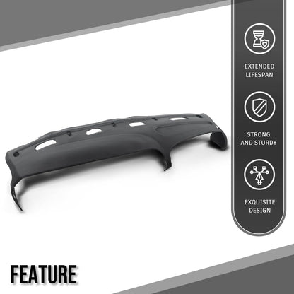 G-PLUS TPE Dash Cover Skin Dash Cover Overlay Skin Compatible with Ram 1500 SLT 2001, Fit Ram 1500 SS/T 5.9L 1998,Fit Dodge Ram 1500/2500/3500 1998 1999 2000 2001 2002 Gray