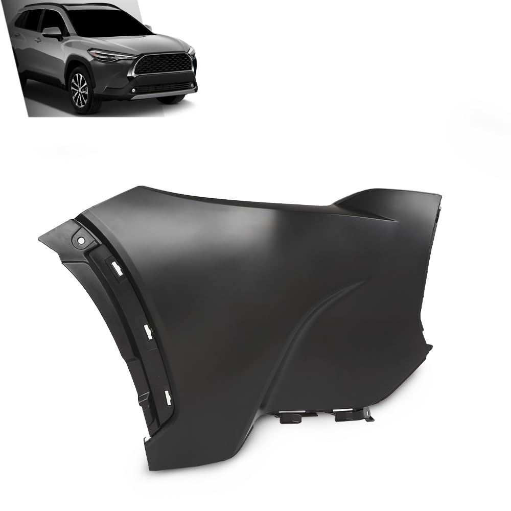 G-PLUS Front RH Bumper Cover Compatible with Toyota Corolla Cross 2022-2024,Fit For L & LE Models Without Park Assist Only TO1017102