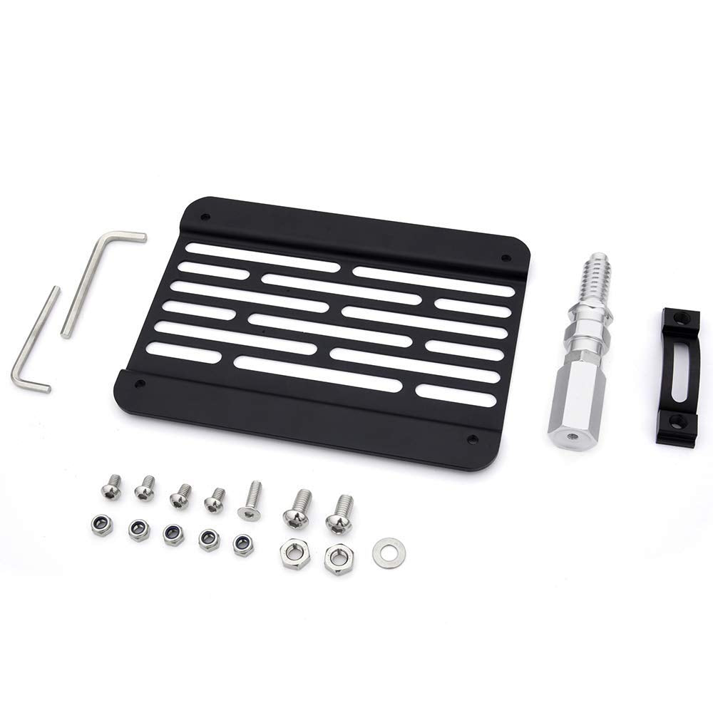 Replacement For BMW F10 F11 F07 F22 F30 F31 2 3 4 5 Series X3 X4 Z4 Mini Cooper Aluminum Front Bumper Tow Hook License Plate Relocator Bracket Mount Kit