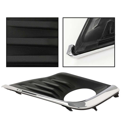 G-PLUS Pair Front Bumper Fog Light Lamp Bezel Covers w/Chrome Trim Compatible with 2016 2017 2018 Nissan Altima 62256-9HS0B+62257-9HS0B NI1038141+NI1039141
