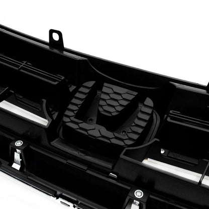 G-PLUS Front Bumper Upper Hood Grille Compatible with Honda Accord Sedan 2013 2014 2015 Replacement Black & Chrome Grill 71121T2FA01, HO1200214