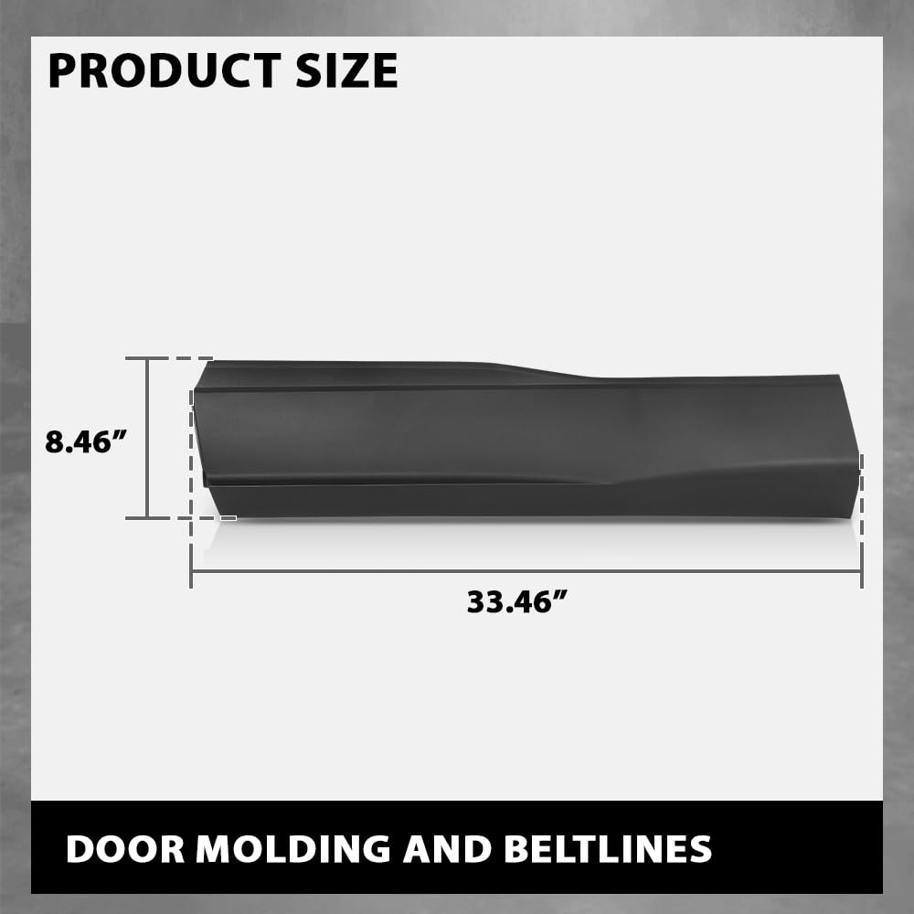 G-PLUS Rear Left Lower Door Molding and Beltlines, Compatible with Ford Edge SPOR/ST/ST-Line/Titanium 2015-2023, Driver Side, FT4Z5825557AB, FO1504112