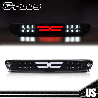 G-PLUS LED 3rd Third Center High Mount X Stop Light Lamp Compatible with 2004-2012 Chevy Colorado/GMC Canyon 2006-2008 Isuzu I-Series 3D LED Bar Tail Brake Light 15286505