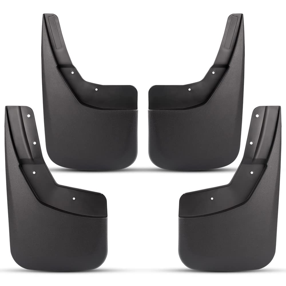 G-PLUS Mud Flap Flaps Splash Guards Mudguard Kit, Compatible with Chevy Silverado 1500 2014-2018/Silverado 2500/3500 2015-2018 Fit No Drill Mud Guards Flare Splash Guards Molded (NOT fit GMC Sierra)