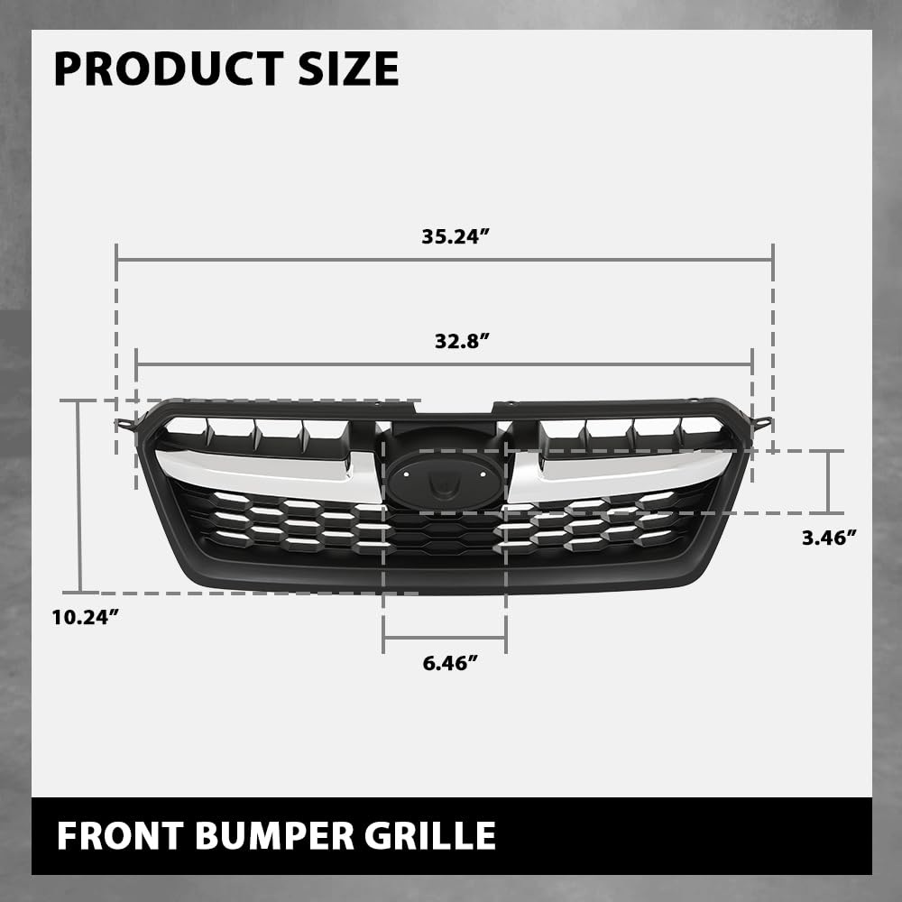 G-PLUS Front Bumper Grille Honeycomb Grill Compatible with Subaru Impreza 2012-2014 91122FJ000
