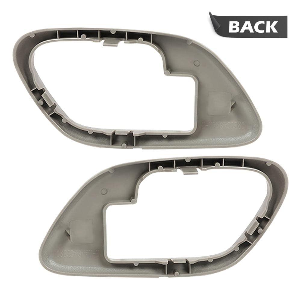 G-PLUS Interior Door Handle Trim Bezel 2pcs Compatible with 1995-2002 Chevy C3500 Truck 1995-2000 GMC C2500 Truck 1995-1999 GMC Suburban K1500 15708081 15708082