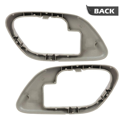 G-PLUS Interior Door Handle Trim Bezel 2pcs Compatible with 1995-2002 Chevy C3500 Truck 1995-2000 GMC C2500 Truck 1995-1999 GMC Suburban K1500 15708081 15708082