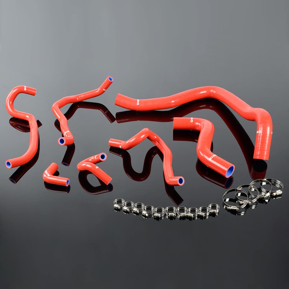 G-PLUS Silicone Heater Radiator Hose Pipe Clamps Compatible with 1997-2001 Honda Accord SIR/-T CF4/CL1, Red