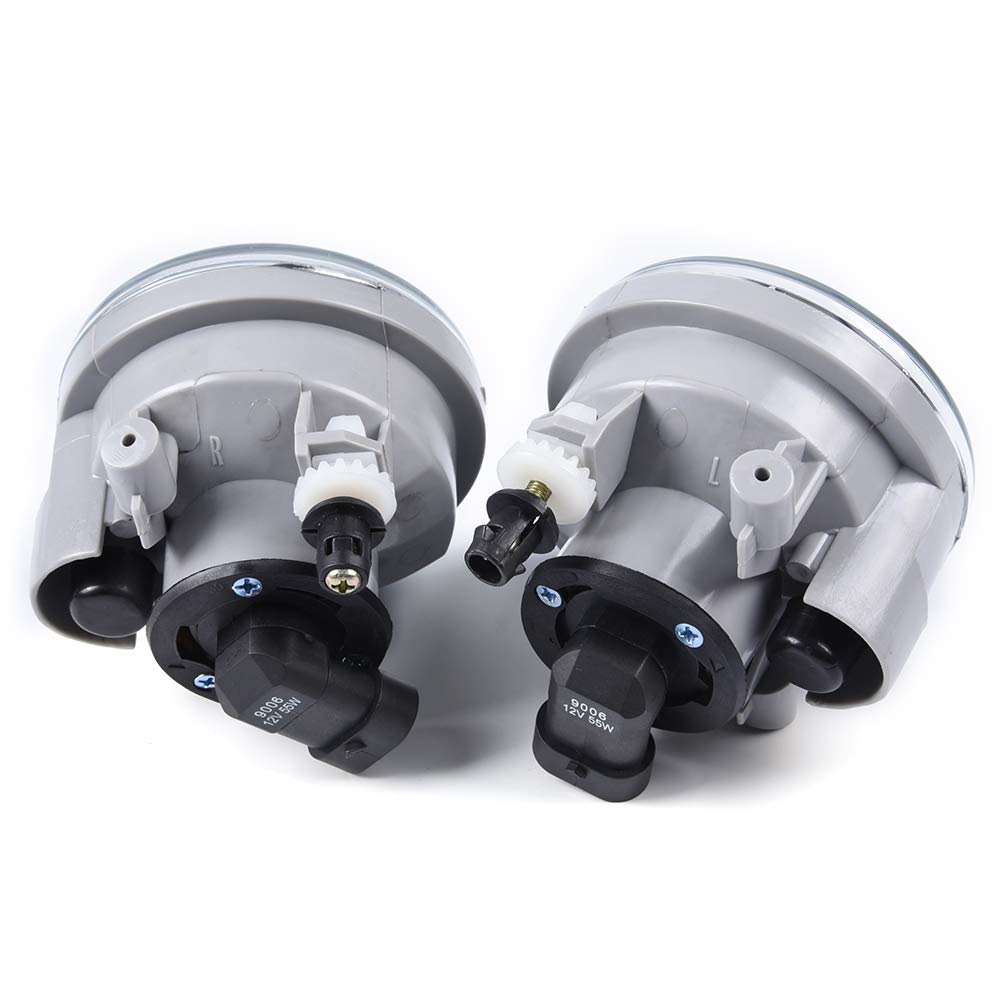 G-PLUS Bumper Fog Lights Assembly Compatible with 2004-2009 Toyota Prius Clear Driving Fog Lamps Kit with Bezel Switch Bulbs