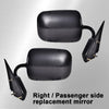 G-PLUS Manual Side View Mirrors Replacement For 1988-2000 Chevy GMC C1500 C2500 C3500 K1500 K2500 K3500 Pickup Truck Pedestal Style Paint to Match Driver & Passenger Side Mirror Set Black
