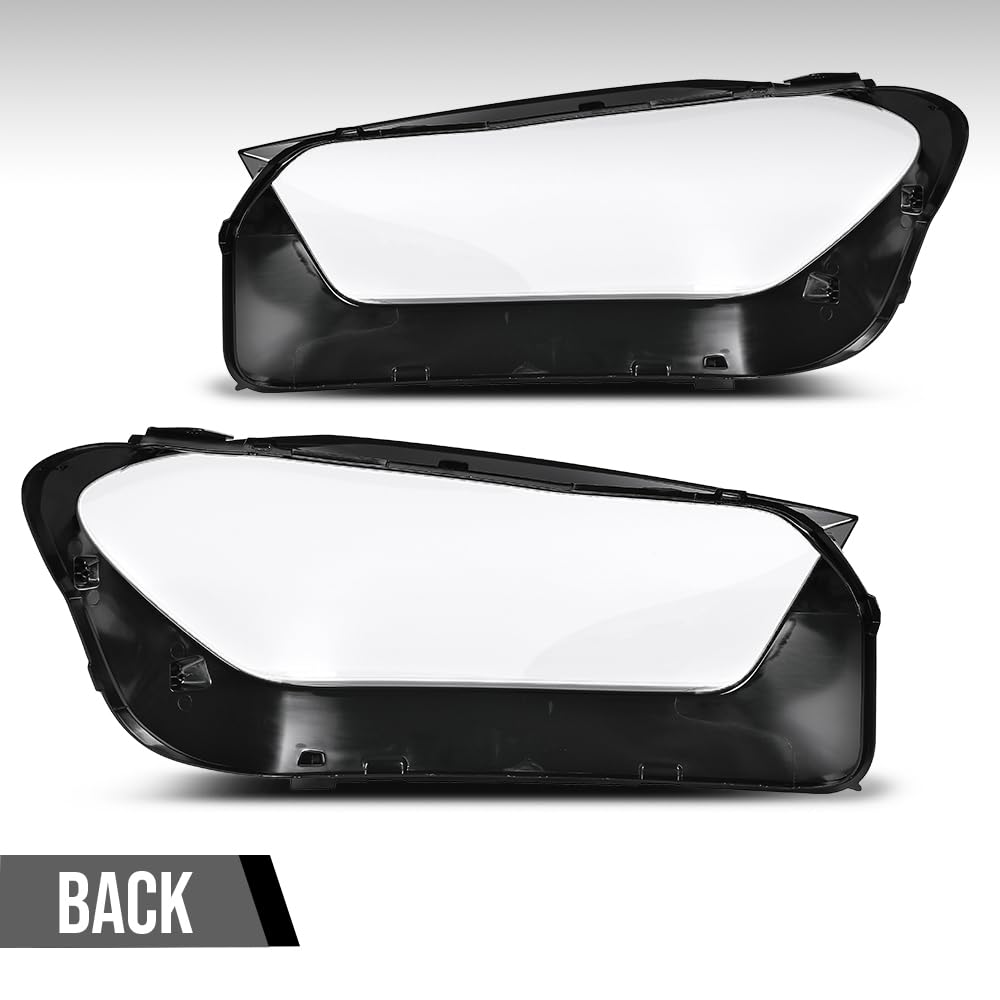 G-PLUS Headlight Lens Cover Compatible with Benz GLE W167 2020-2023 Left & Right Front Headlamp Lens Cover Clear