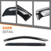 G-PLUS Out-Channel Window Visor Deflectors Rain Guards Fit Chevy Silverado & GMC Sierra 1500 Crew Cab Only 2019-2026 | Window Friendly | Heat-Resistant No Warp | One-Warranty | Smoky