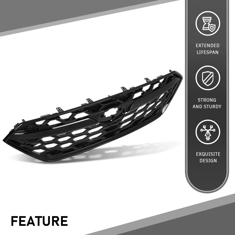 G-PLUS Front Grille Black Compatible with Subaru WRX 2022-2023 91121VC200, SU1200198
