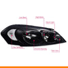 G-PLUS Headlights Assembly Fit Chevy Monte Carlo 2006 2007/Chevy Impala 2006-2013/Chevy Impala Limited 2014 2015 2016 Headlamps W/o Bulbs Smoky Lens Black Housing Clear Reflector,faros delanteros