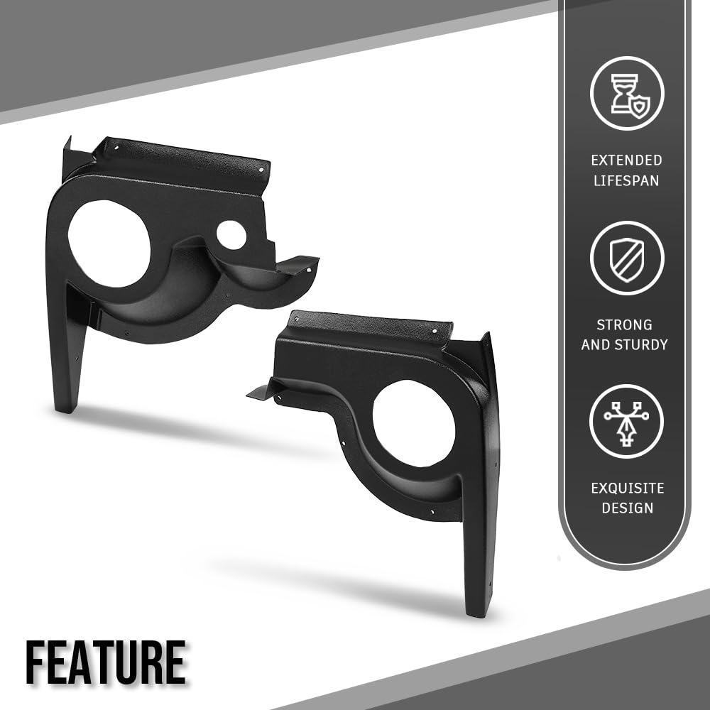 G-PLUS Speaker Housing Pod Set of 2 Left & Right Compatible with EZGO TXT Golf Cart 1994-2013 Black