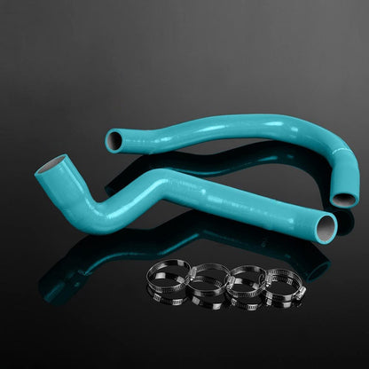 G-PLUS Silicone Radiator Coolant Hose Kit Clamps Compatible With 1991-2001 Jeep Cherokee XJ 4.0 l6 2PCS Fluorescent