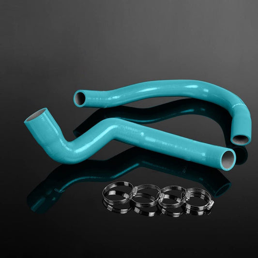 G-PLUS Silicone Radiator Coolant Hose Kit Clamps Compatible With 1991-2001 Jeep Cherokee XJ 4.0 l6 2PCS Fluorescent