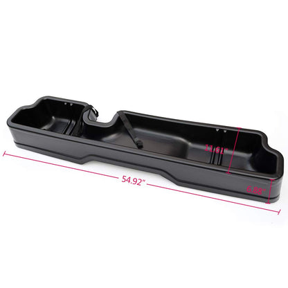 G-PLUS Under Seat Storage Box Compatible with Ford F150 Crew Cab/Extended Cab 2004-2008 Seat Storage Organizer Black 2005 2006 2007