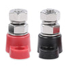 G-PLUS Junction Block Power Post Set Red & Black Insulated Terminal Stud 3/8" Stainless Terminal Distribution Block Battery Wire Power Distribution Terminal Block