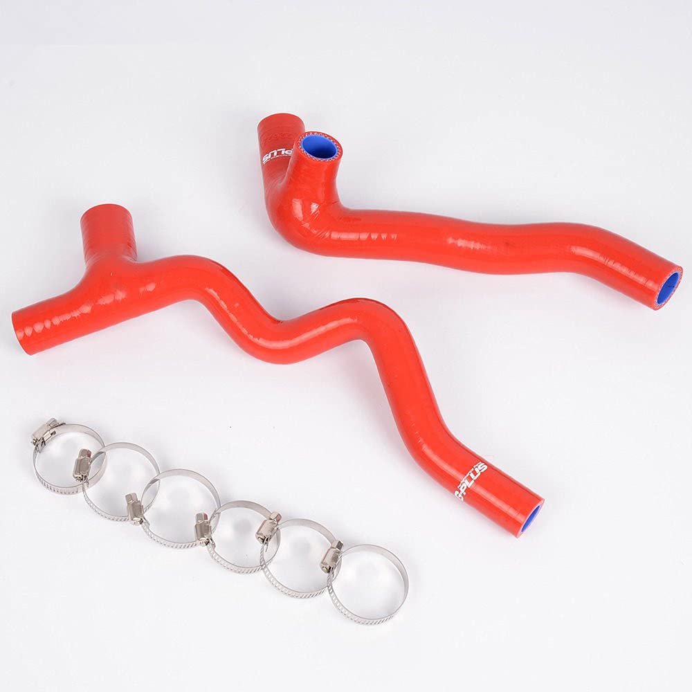 G-PLUS Silicone Crankcase Breather Hose Clamps Kit Red Replacement For 19999-2005 VW Golf Compatible for Jetta GTI GLI TT Audi 1.8T Red