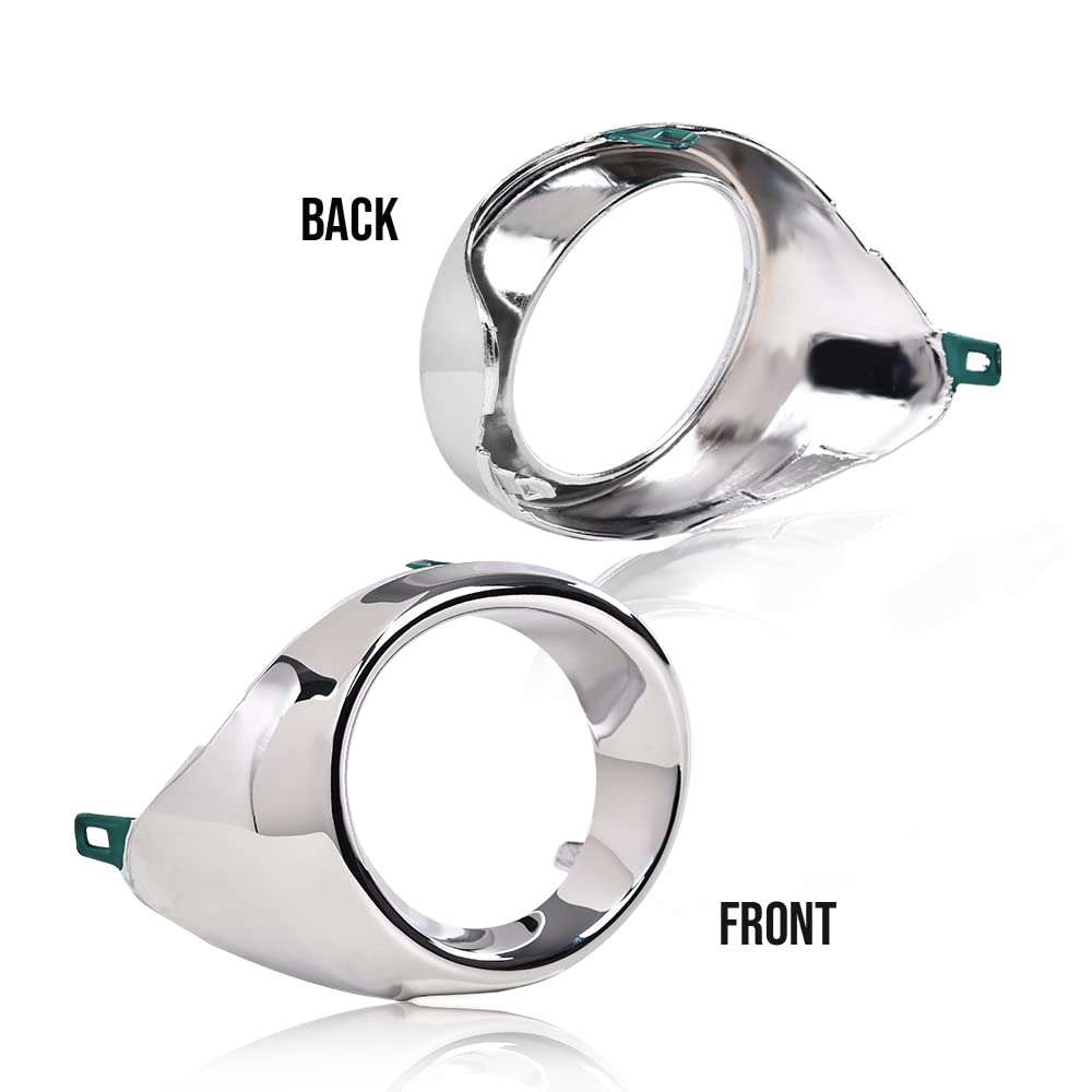 G-PLUS Fog Light Trim Compatible with 2013-2015 ES300h/ES350 Base 8148133040 LX1039104 8148233050 LX1038104 Chrome and silver Left Driver and Right Passenger Side Fog Light Trim