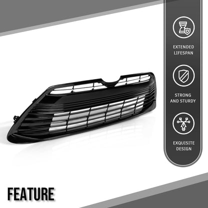 G-PLUS Front Bumper Lower Grille Assembly Compatible with Toyota Corolla LE XLE 2023-2024 5310212230 Glossy Black