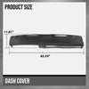 G-PLUS TPE Dashboard Dash Cover Compatible with Chevy GMC Full Size Pickup 1981-1987, Fit Chevy GMC SUV 1981-1991 Black