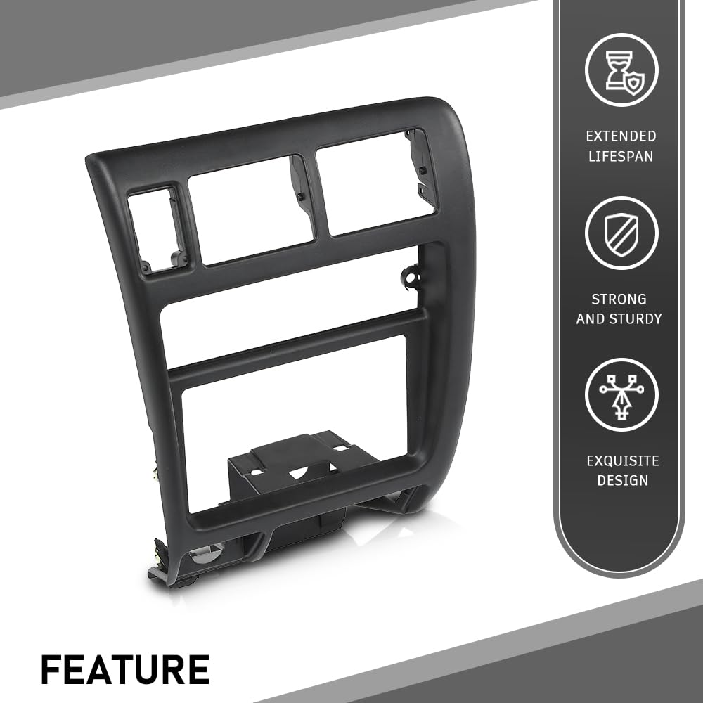 G-PLUS Center Dash Climate Control Radio Bezel Trim Compatible with Toyota Tacoma 1998-2004 Black Dashboard Panel