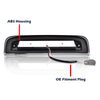 G-PLUS LED 3rd Brake Light Compatible with Chevy Silverado 2014-2020/Fit GMC Sierra 2014-2020 X Type Led Bar High Mount Stop Light Rear Tail Cargo Lamps Black Smoke Lens Black Housing
