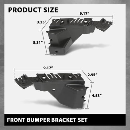 G-PLUS Pair Front Bumper Brackets, Compatible with Audi Q5 2009-2016/ SQ5 2014-2017, Left Driver & Right Passenger Side 2PCS, 8R0807284C, 8R0807283C