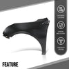 G-PLUS Front Fender Left Driver Side Compatible with Cadillac XTS 2013-2017, Fit XTS Vsport Platinum 2014-2017 Fit XTS Vsport Premium 2014-2016 23149537, GM1240379 Black