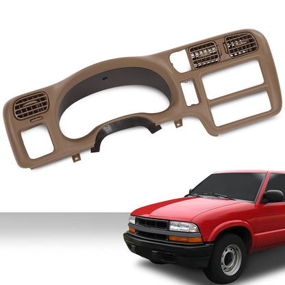 G-PLUS Dash Trim Bezel Cover Single Din Beige Compatible with Chevy Blazer S10 GMC Jimmy S15 Sonoma 1998 1999 2000 2001 2002 2003 2004 15013761 (Not Fit Double Din)