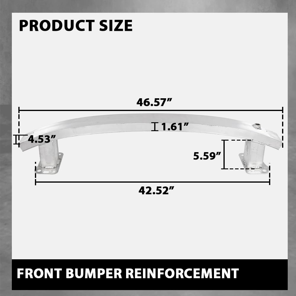 G-PLUS Front Bumper Reinforcement Compatible with Jeep Cherokee 2014-2018 Aluminum 68096072AB