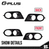 G-PLUS Front Bumper Fog Light Frames Compatible With BMW 3 Series E46, Bumper Fog Lamp Cover Pair LH & RH (Bright Black) Fog Lamp Accessories