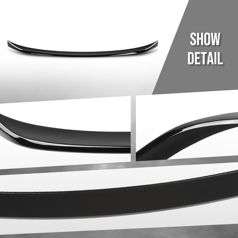 G-PLUS Rear Trunk Spoiler Wing Compatible with BMW 3 Series G20 G28 2019 2020 2021 2022 2023 2024 Rear Trunk Spoiler Lip Gloss Black