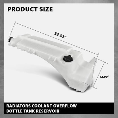 G-PLUS Radiator Coolant Overflow Bottle Tank Reservoir Compatible with Volvo VHD/VNL/VNM 2008-2017 603-5505, HVA02866, 20881604, 20968795, 21000194, 21038101, 21067134, 21074555 White