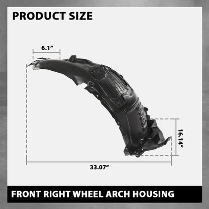 G-PLUS Front Right Fender Liner Wheel Arch Housing Compatible with Benz C300 C350e C43 C450 AMG 2015-2021 A2056903401, 2056903401 2016